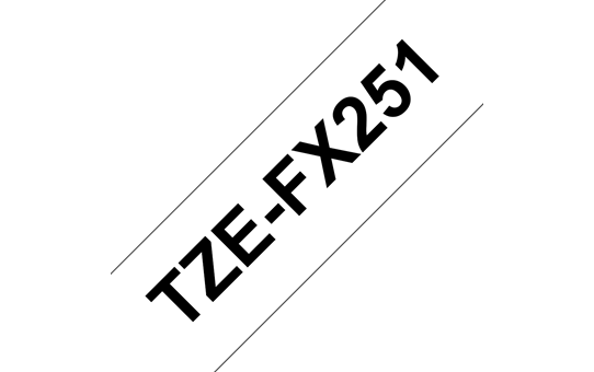Brother | TZe-FX251 Flexible ID Laminated Tape | Black on White | TZe | 8 m | 2.4 cm