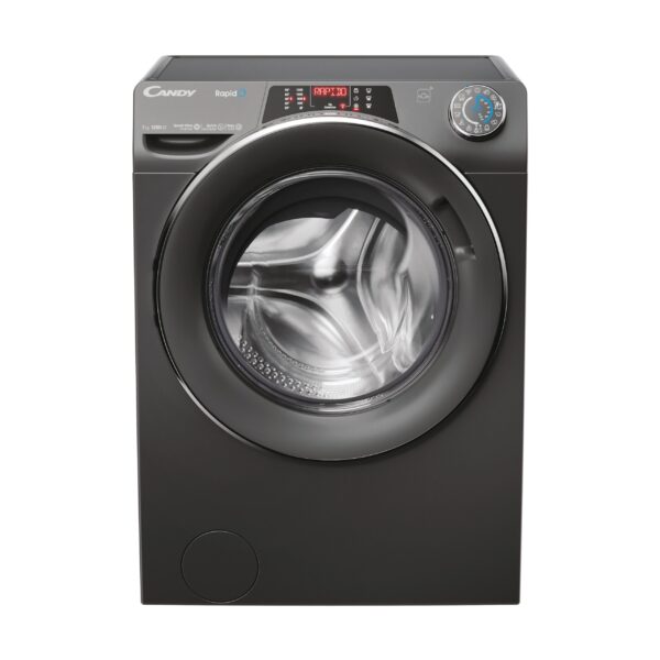 Candy | Washing Machine | RO41276DWMCRT-S | Energy efficiency A | Front loading | Washing capacity 7 kg | 1200 RPM | Depth 45 cm | Width 60 cm | Display | TFT | Steam function | Wi-Fi | Anthracite