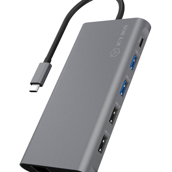Raidsonic | 12-in-1 USB Type-C dock with PD 100W | BOX IB-DK4050-CPD | Dock | Ethernet LAN (RJ-45) ports 1 | USB 3.0 (3.1 Gen 1) Type-C ports quantity 1 | USB 3.0 (3.1 Gen 1) ports quantity 2 | HDMI ports quantity 2 | Ethernet LAN