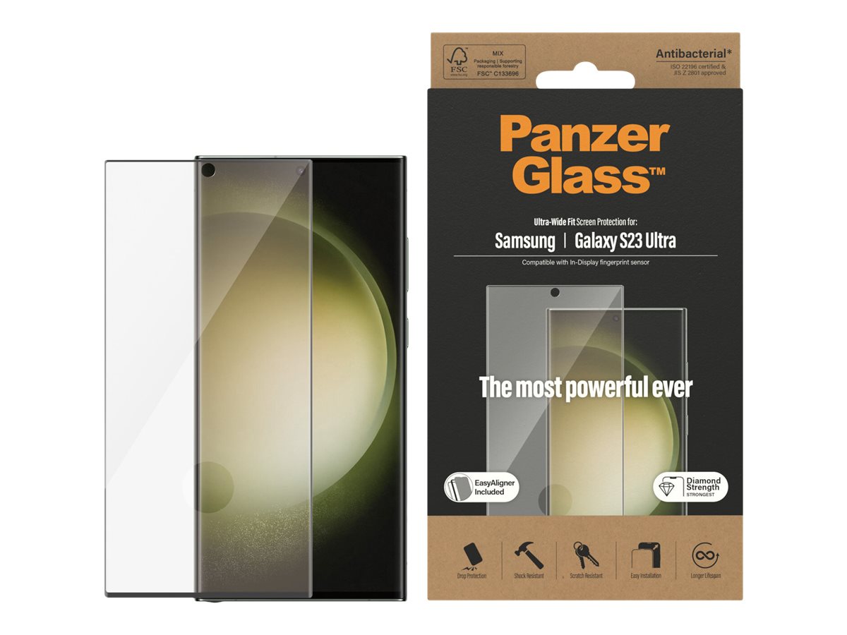 PanzerGlass Screen Protector Samsung Galaxy S23 Ultra, Ultra-Wide Fit W. Easyaligner | PanzerGlass - Image 3