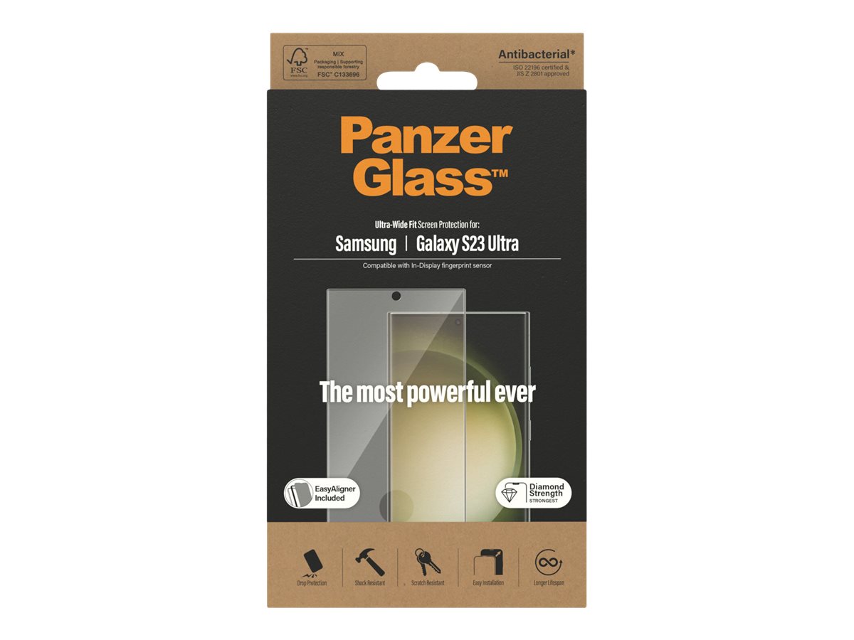 PanzerGlass Screen Protector Samsung Galaxy S23 Ultra, Ultra-Wide Fit W. Easyaligner | PanzerGlass - Image 4