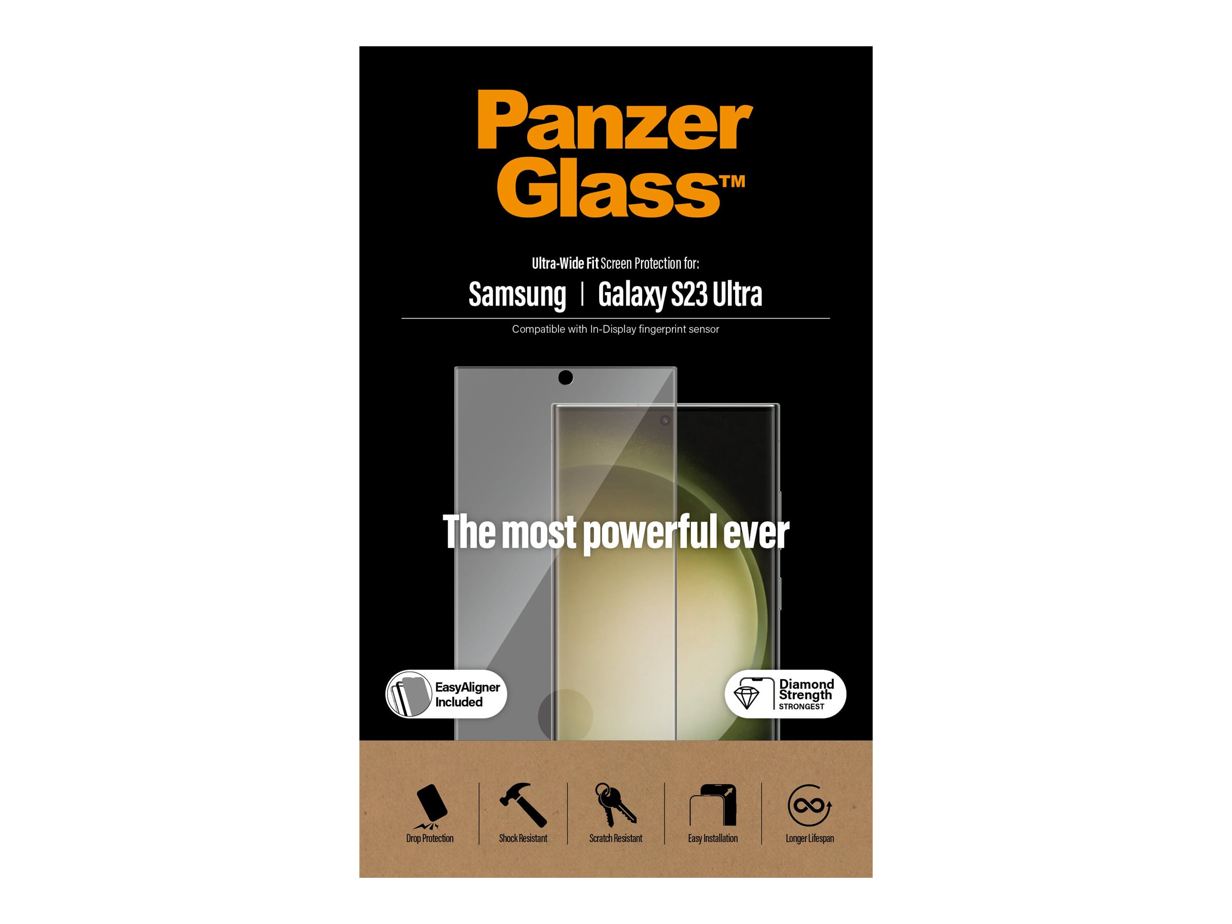 PanzerGlass Screen Protector Samsung Galaxy S23 Ultra, Ultra-Wide Fit W. Easyaligner | PanzerGlass - Image 5