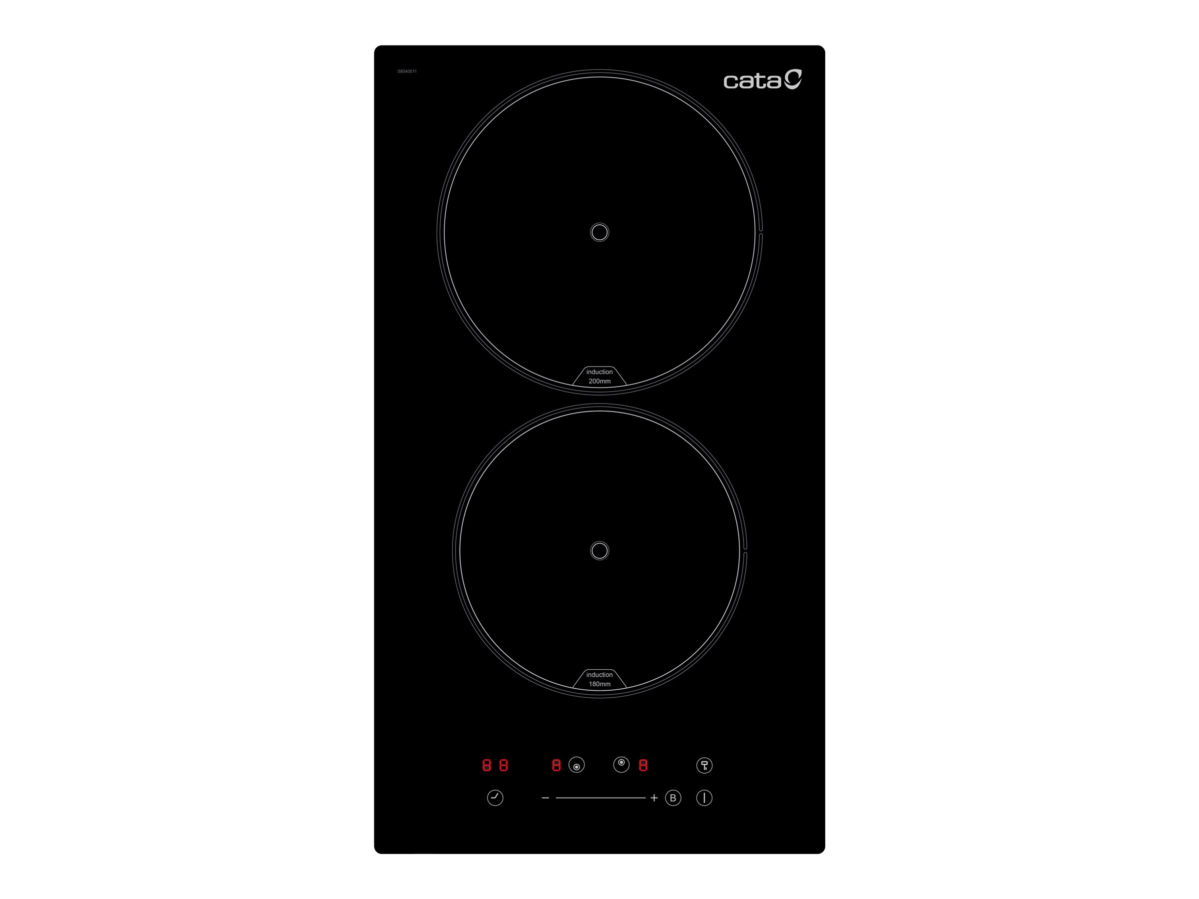 CATA | Hob | ISB 3102 BK | Induction | Number of burners/cooking zones 2 | Slider | Timer | Black - Image 2
