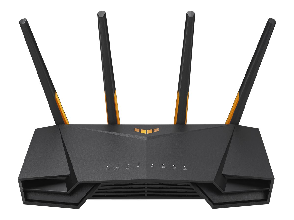 Wireless Wifi 6 AX4200 Dual Band Gigabit Router | TUF-AX4200 | 802.11ax | 3603+574 Mbit/s | 10/100/1000 Mbit/s | Ethernet LAN (RJ-45) ports 4 | Mesh Support Yes | MU-MiMO Yes | 3G/4G data sharing | Antenna type External | 1 x USB 3.2 Gen 1 | 36 month(s)