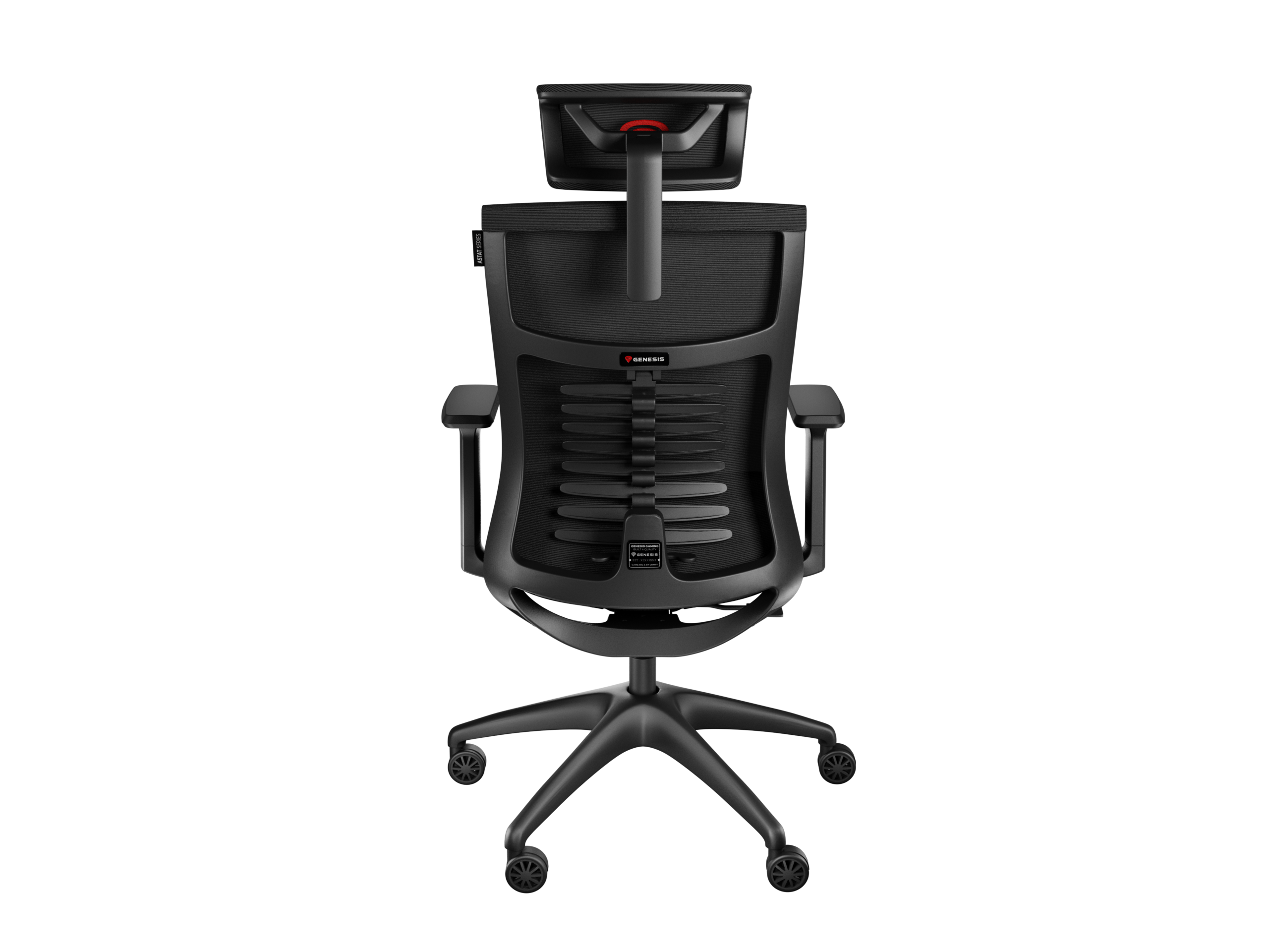 Genesis Ergonomic Chair Astat 200 Base material Nylon; Castors material: Nylon with CareGlide coating | Black - Image 5