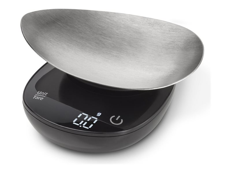 Caso | Precision Weighing Scale | FinoCompact | Maximum weight (capacity) 0.5 kg | Graduation 1 g | Display type LED | Black/Stainless Steel - Image 2