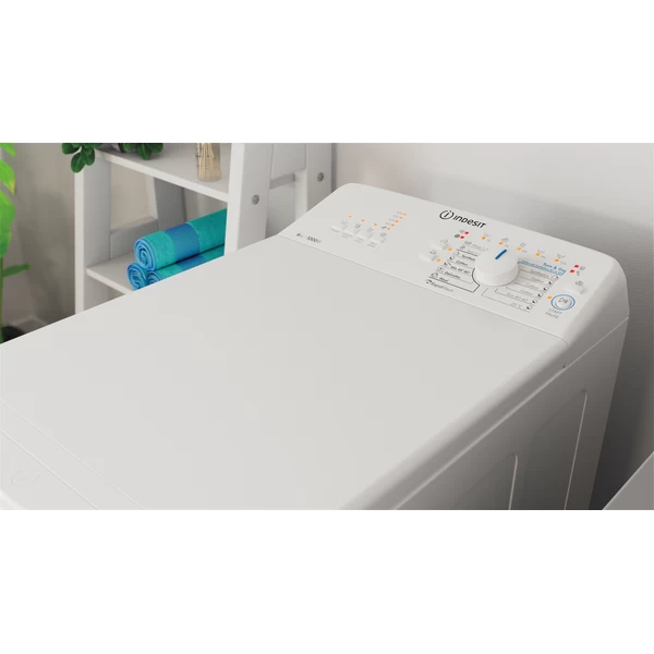 INDESIT | Washing machine | BTW L60400 EE/N | Energy efficiency class C | Top loading | Washing capacity 6 kg | 951 RPM | Depth 60 cm | Width 40 cm | White - Image 5