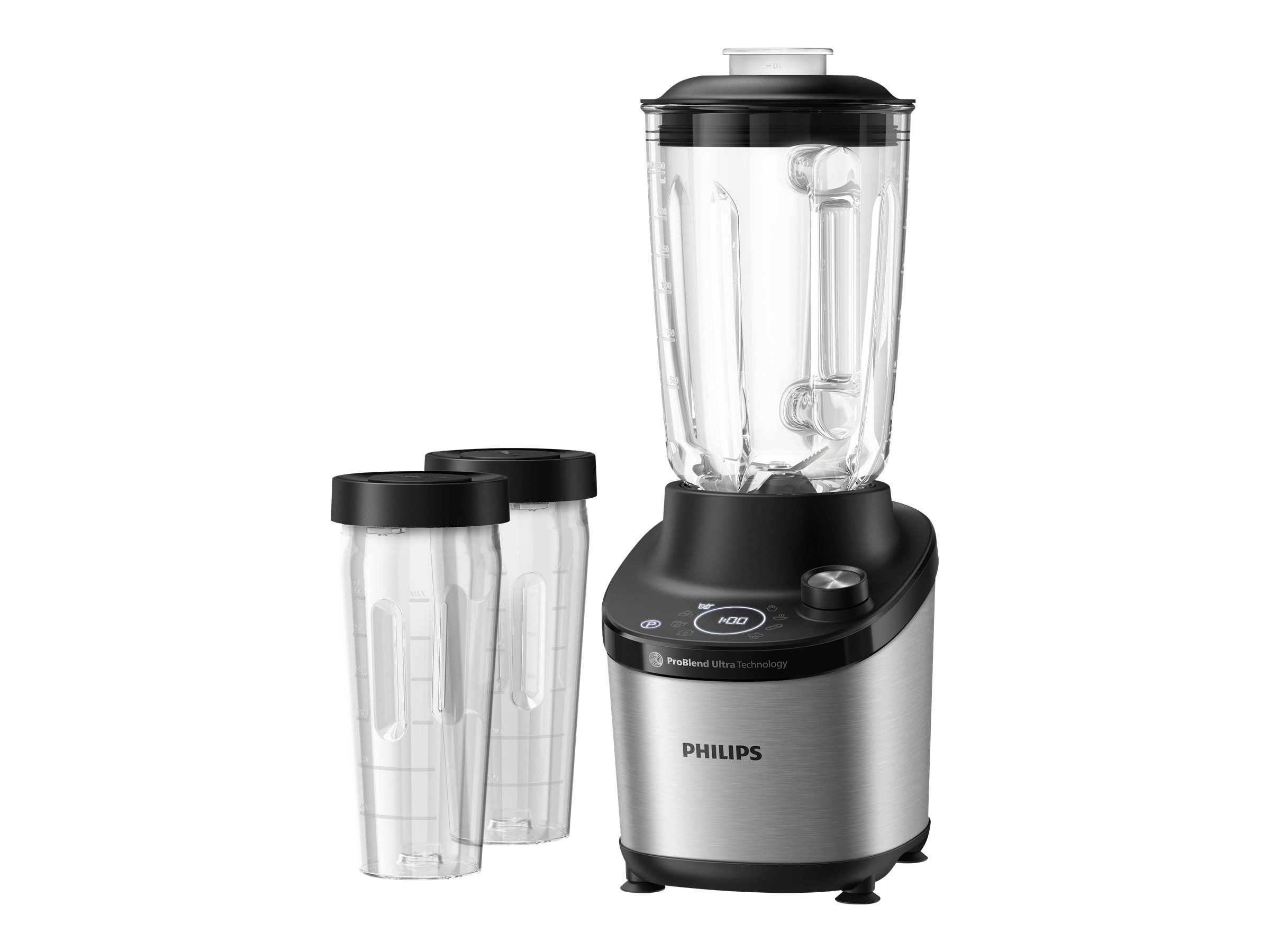 Philips | High Speed Blender | HR3760/10 7000 Series | Tabletop | 1500 W | Jar material Glass | Jar capacity 2 L | Ice crushing | Metal/Black - Image 2