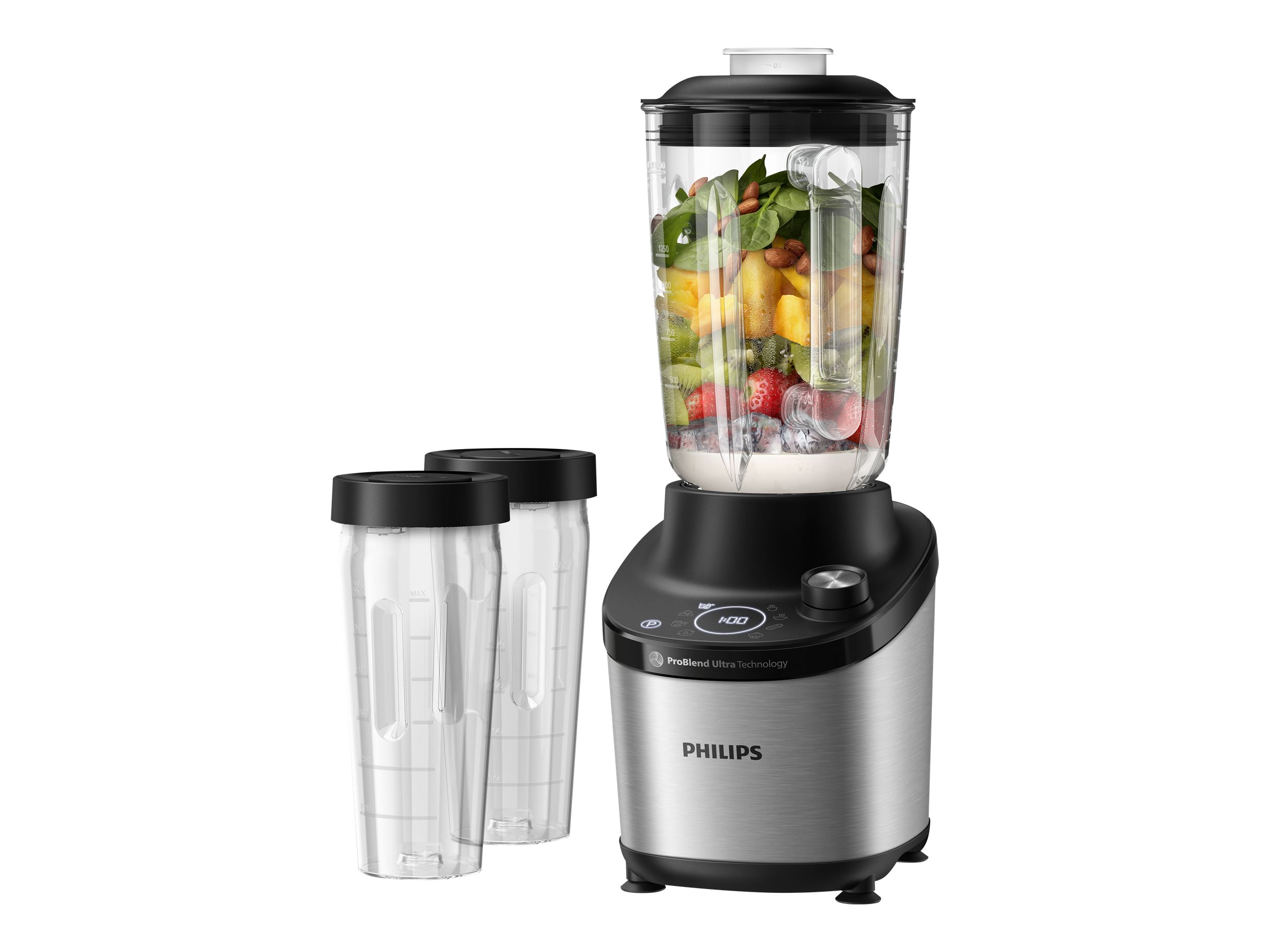 Philips | High Speed Blender | HR3760/10 7000 Series | Tabletop | 1500 W | Jar material Glass | Jar capacity 2 L | Ice crushing | Metal/Black - Image 4
