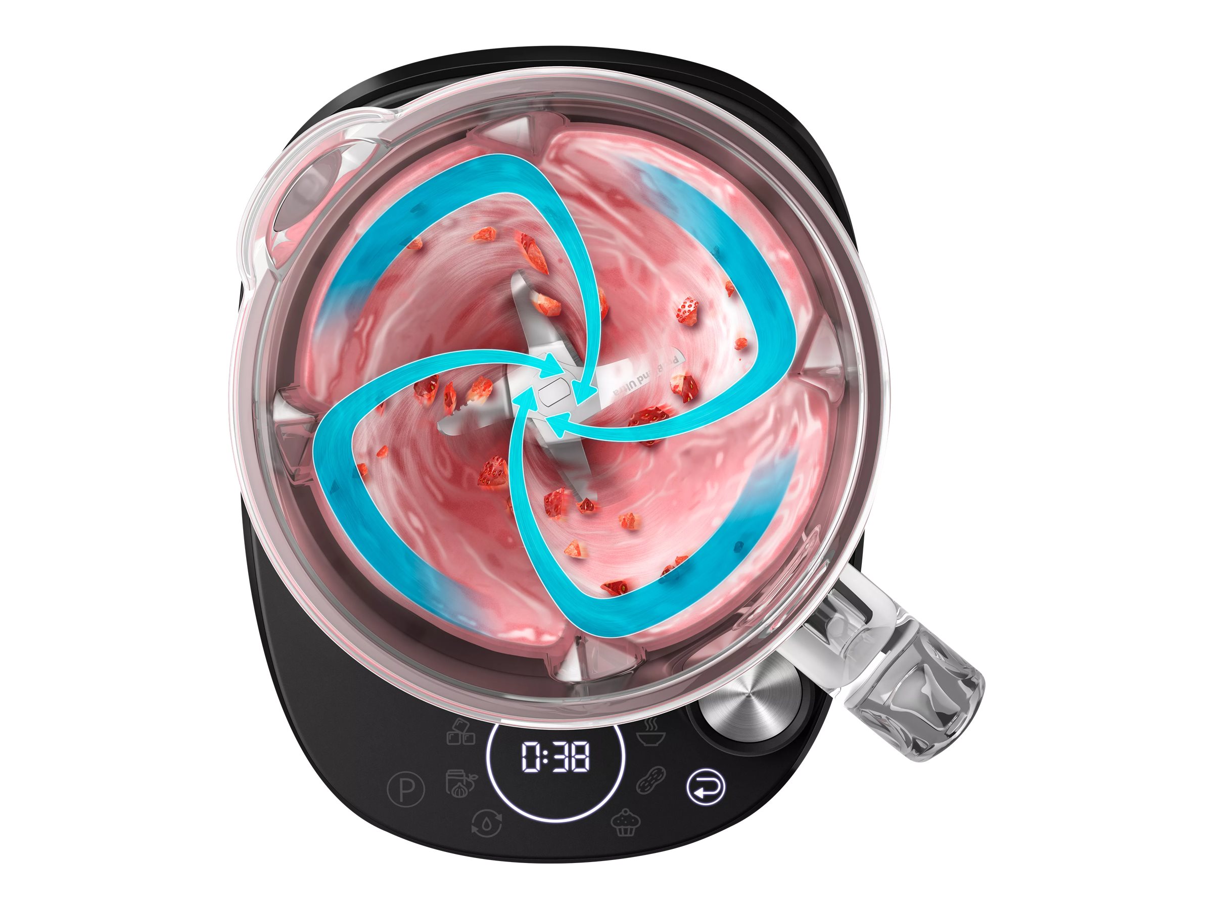 Philips | High Speed Blender | HR3760/10 7000 Series | Tabletop | 1500 W | Jar material Glass | Jar capacity 2 L | Ice crushing | Metal/Black - Image 8