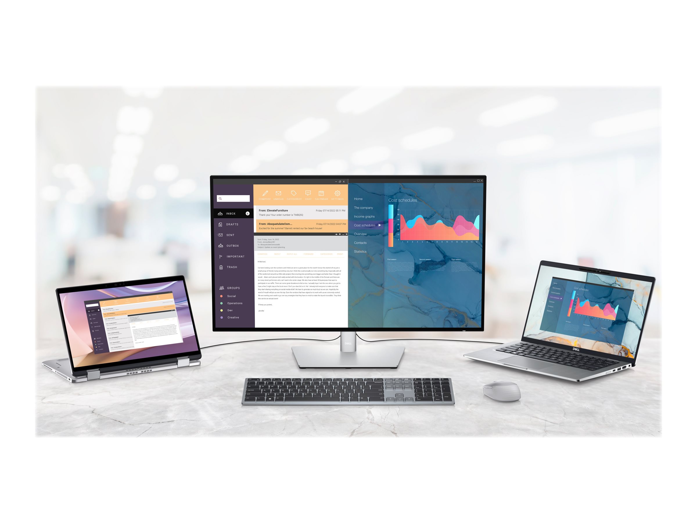 Dell | Keyboard | KB700 | Keyboard | Wireless | US | Titan Gray - Image 12