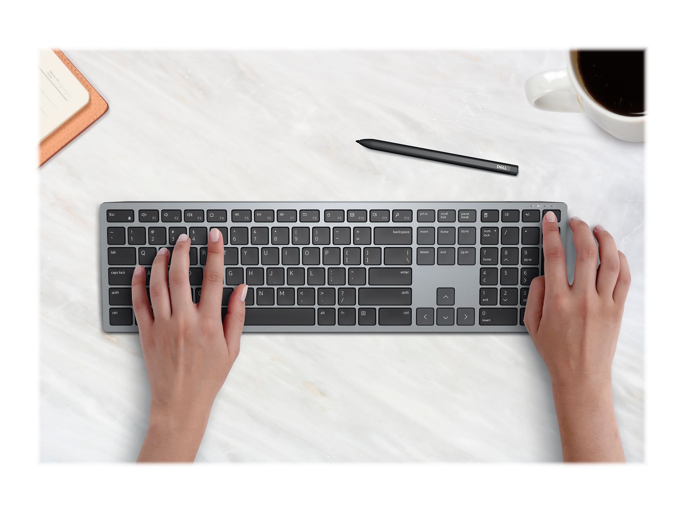 Dell | Keyboard | KB700 | Keyboard | Wireless | Russian | Titan Gray | 2.4 GHz, Bluetooth 5.0 - Image 11