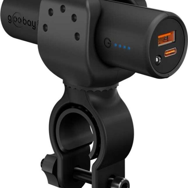 Goobay Bike Powerbank 5.0 with Reinforced Holder for Bicycle Handlebars | 60656 | 5000 mAh | Black