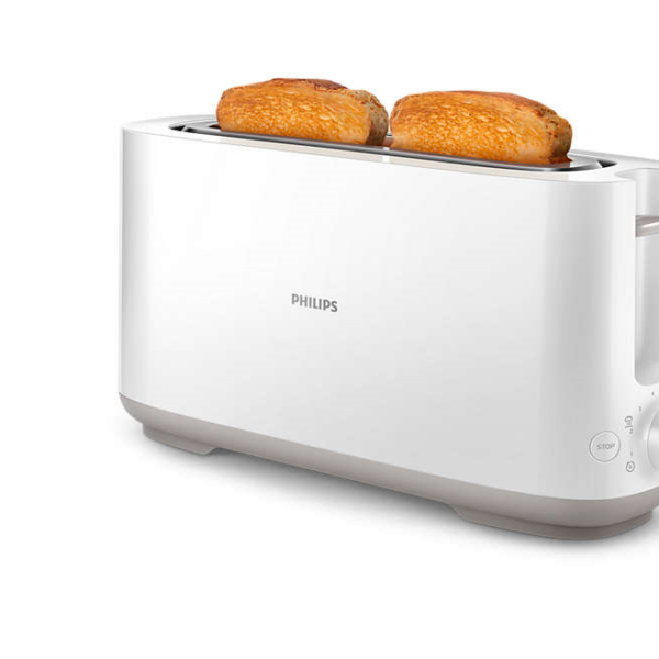 Philips | Toaster | HD2590/00 Daily Collection | Power 870-1030 W | Number of slots 2 | Housing material Plastic | White