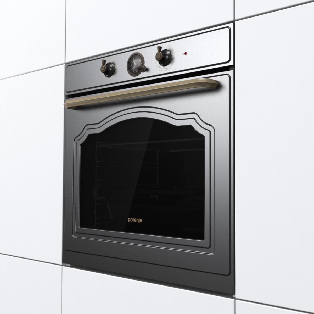 Gorenje | Oven | BOS67371CLB | 77 L | Multifunctional | EcoClean | Mechanical control | Steam function | Height 59.5 cm | Width 59.5 cm | Black - Image 4