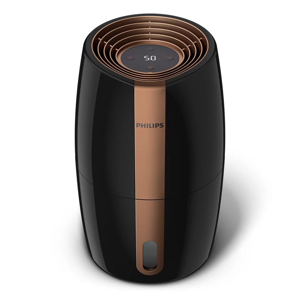 Philips | HU2718/10 | Humidifier | 17 W | Water tank capacity 2 L | Suitable for rooms up to 32 m² | NanoCloud technology | Humidification capacity 200 ml/hr | Black/Copper - Image 5