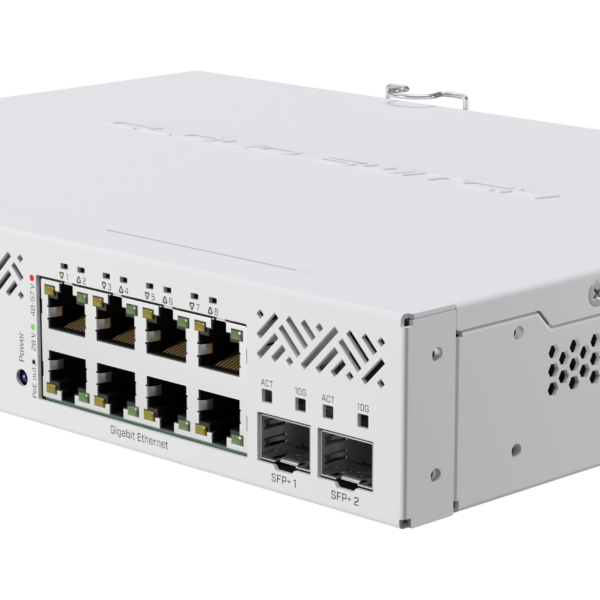 Cloud Router Switch | CSS610-8P-2S+IN | No Wi-Fi | 10/100/1000 Mbit/s | Ethernet LAN (RJ-45) ports 8 | Mesh Support No | MU-MiMO No | No mobile broadband