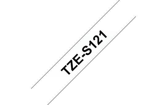 Brother | TZe-S121 Strong Adhesive Laminated Tape | Black on Clear | TZe | 8 m | 9 cm