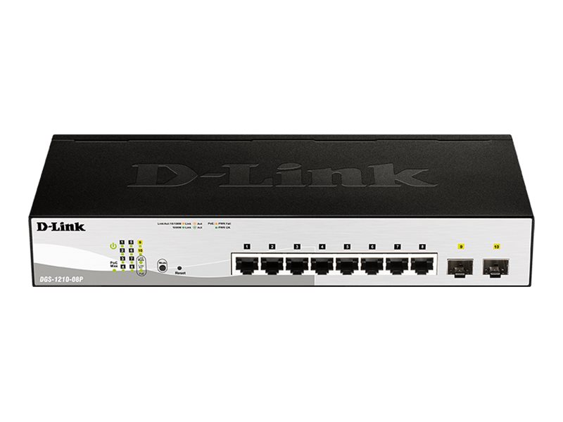 D-Link | DGS-1210 Series Smart Managed Gigabit Switches | DGS-1210-08P | Managed L2 | Desktop/Rackmountable - Image 3