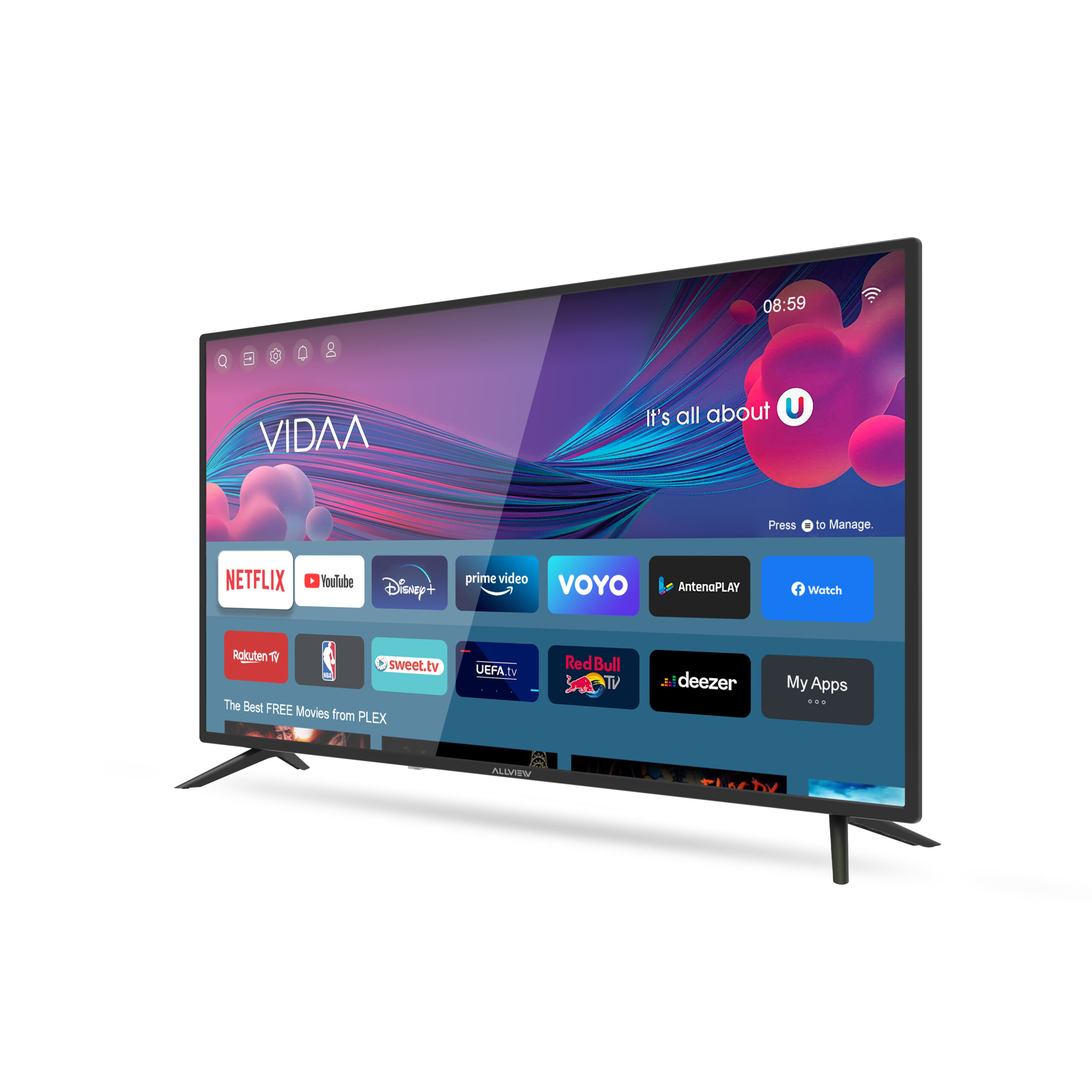 Allview 40iPlay6000-F/1 40" (101 cm) Full HD Smart LED TV | Allview | 40iPlay6000-F/1 | 40" (101 cm) | Smart TV | VIDAA | FHD | Black - Image 3