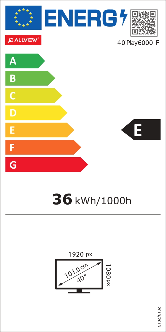 Allview 40iPlay6000-F/1 40" (101 cm) Full HD Smart LED TV | Allview | 40iPlay6000-F/1 | 40" (101 cm) | Smart TV | VIDAA | FHD | Black - Image 4