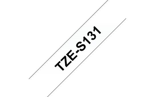 Brother | TZe-S131 Strong Adhesive Laminated Tape | Black on Clear | TZe | 8 m | 1.2 cm