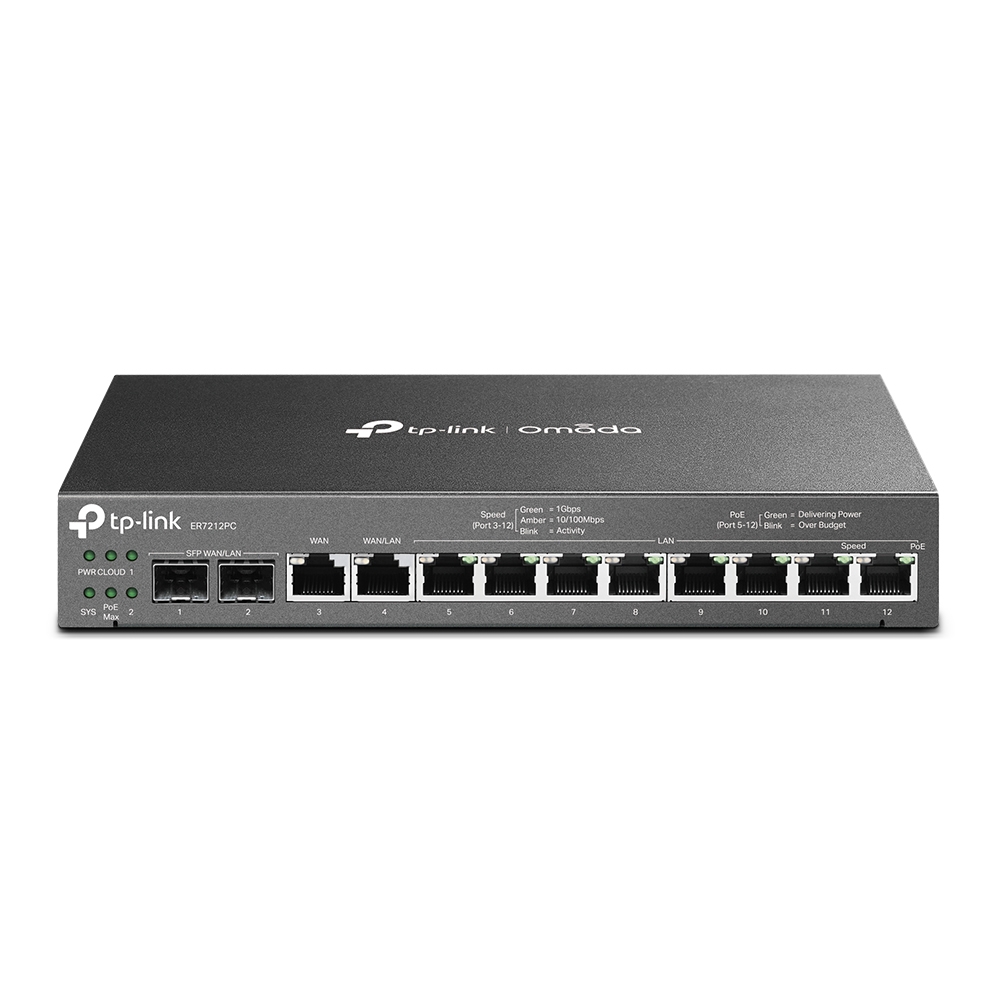 Omada 3-in-1 Gigabit VPN Router | ER7212PC | 802.1q | 10/100/1000 Mbit/s | Ethernet LAN (RJ-45) ports 8 | Mesh Support No | MU-MiMO No | No mobile broadband - Image 3