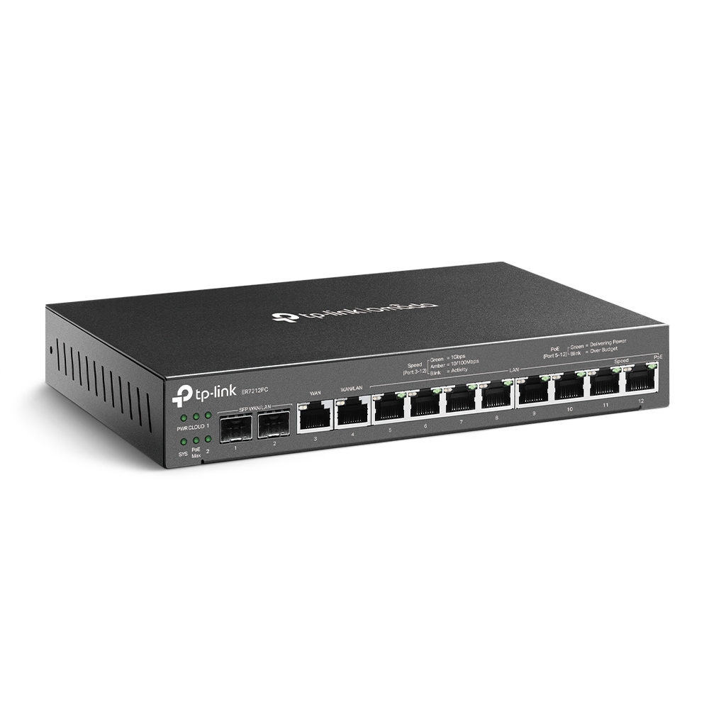 Omada 3-in-1 Gigabit VPN Router | ER7212PC | 802.1q | 10/100/1000 Mbit/s | Ethernet LAN (RJ-45) ports 8 | Mesh Support No | MU-MiMO No | No mobile broadband - Image 4