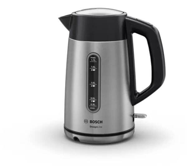Bosch | Kettle | DesignLine TWK4P440 | Electric | 2400 W | 1.7 L | Stainless steel | 360° rotational base | Stainless steel/Black