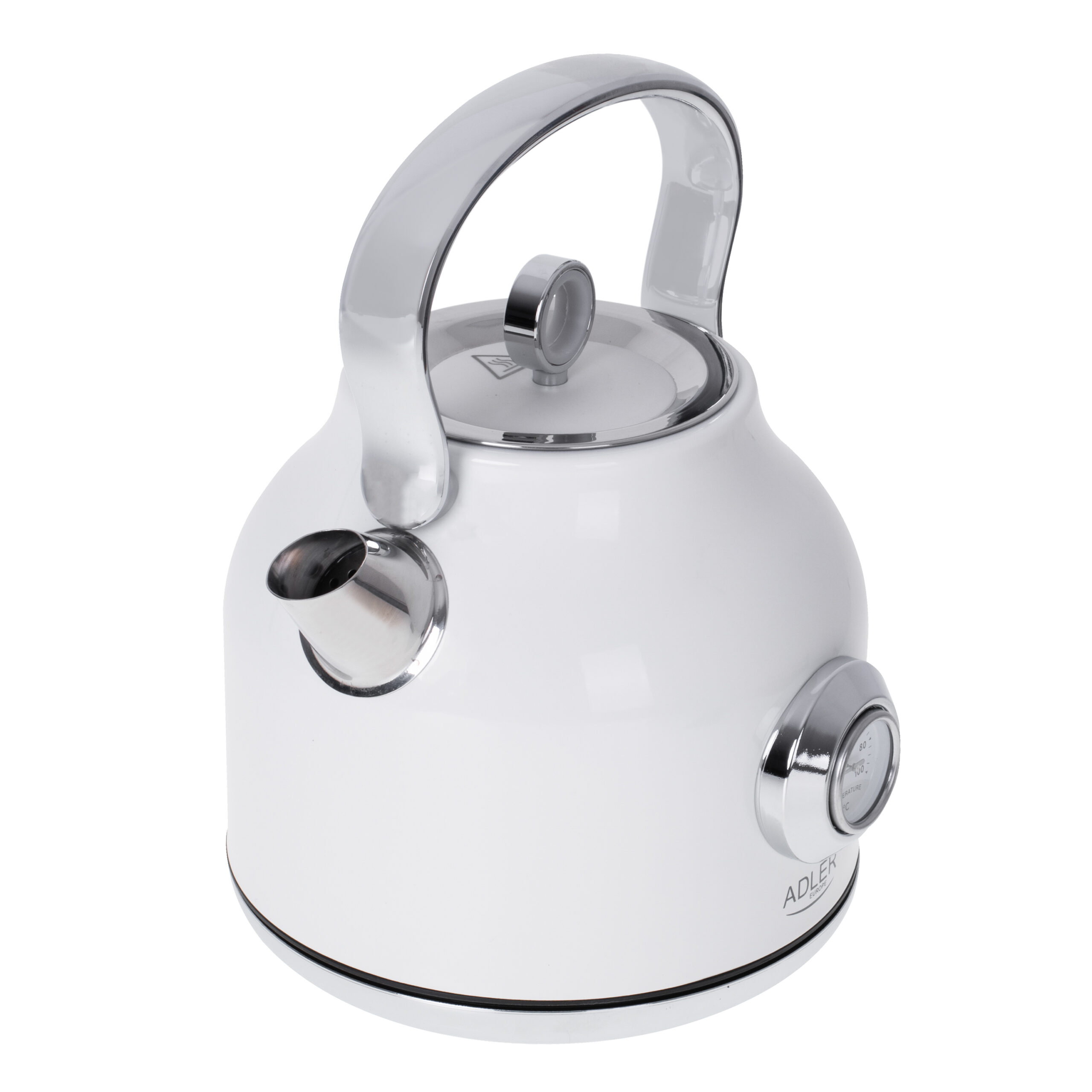 Adler | Kettle with a Thermomete | AD 1346w | Electric | 2200 W | 1.7 L | Stainless steel | 360° rotational base | White - Image 4