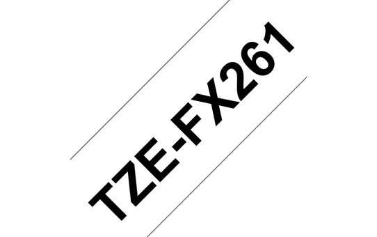 Brother | TZe-FX261 Flexible ID Laminated Tape | Black on White | TZe | 8 m | 3.6 cm