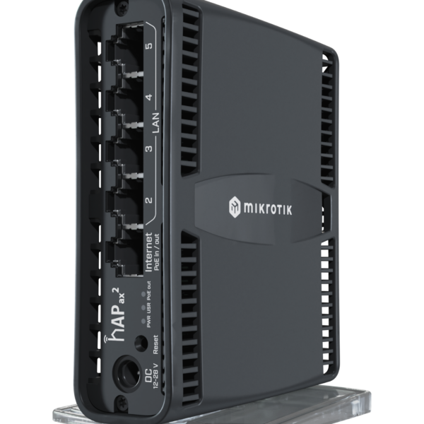 MikroTik C52iG-5HaxD2HaxD-TC - hAP ax² | MikroTik | hAP ax² | C52iG-5HaxD2HaxD-TC | 802.11ax | 1200 Mbit/s (5 GHz)/ 574 Mbit/s (2.4 GHz) Mbit/s | Ethernet LAN (RJ-45) ports 5 | No mobile broadband | 0