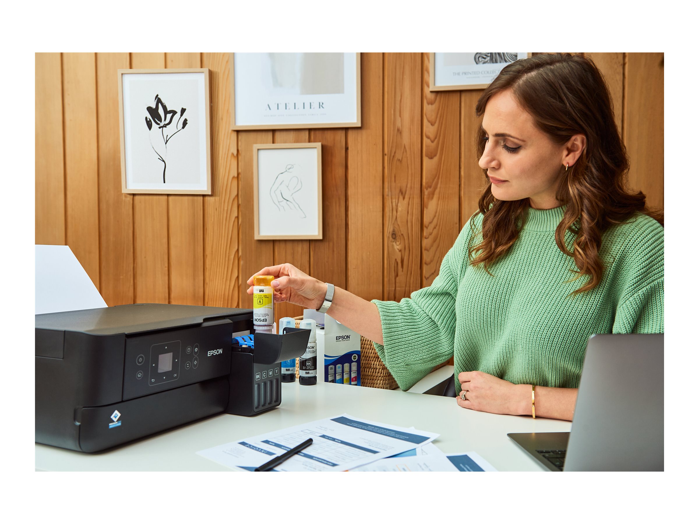 Epson Multifunctional printer | EcoTank L3560 | Inkjet | Colour | Inkjet Multifunctional Printer | A4 | Wi-Fi | Black - Image 47