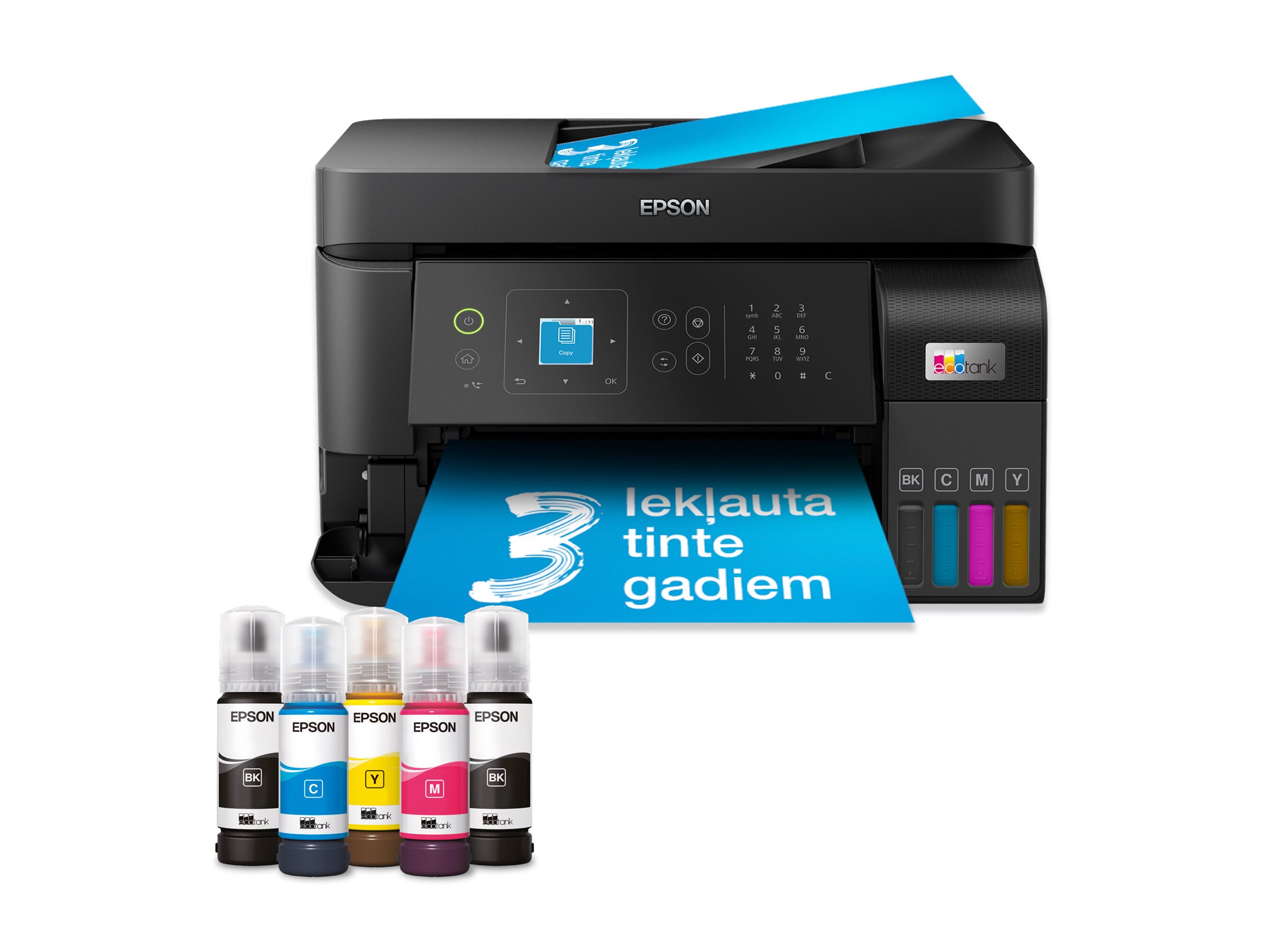 Epson Multifunctional printer | EcoTank L5590 | Inkjet | Colour | Inkjet Multifunctional Printer | A4 | Wi-Fi | Black - Image 3