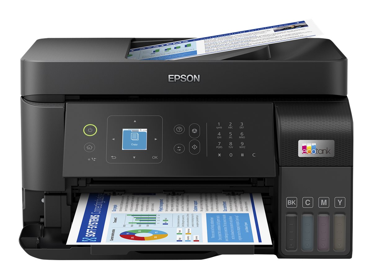 Epson Multifunctional printer | EcoTank L5590 | Inkjet | Colour | Inkjet Multifunctional Printer | A4 | Wi-Fi | Black - Image 4