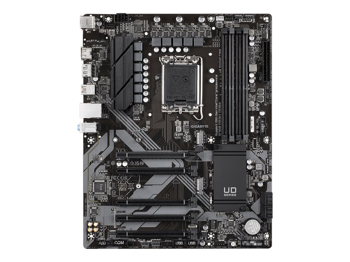 Gigabyte | B760 DS3H DDR4 1.0 M/B | Processor family Intel | Processor socket LGA1700 | DDR4 DIMM | Memory slots 4 | Supported hard disk drive interfaces SATA, M.2 | Number of SATA connectors 4 | Chipset Intel B760 Express | ATX