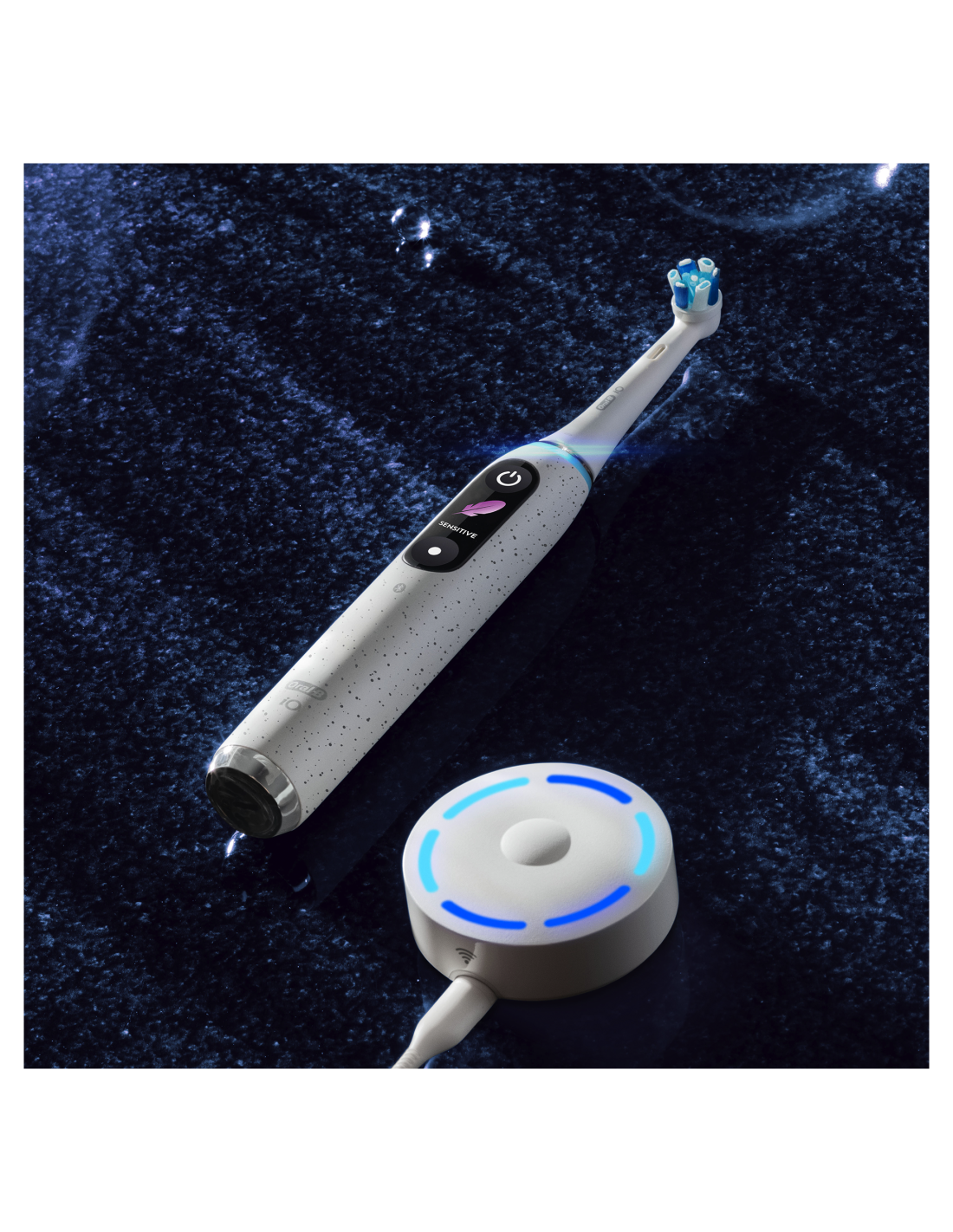 Oral-B | Electric Toothbrush | iO10 Series | Rechargeable | For adults | Number of brush heads included 1 | Number of teeth brushing modes 7 | Stardust White - Image 4