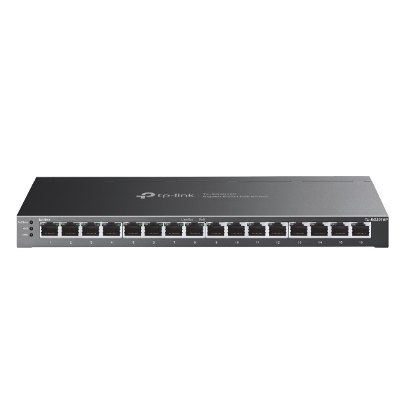 TP-LINK | etStream 16-Port Gigabit Smart Switch with 8-Port PoE+ | TL-SG2016P | Web managed | Desktop | Power supply type External