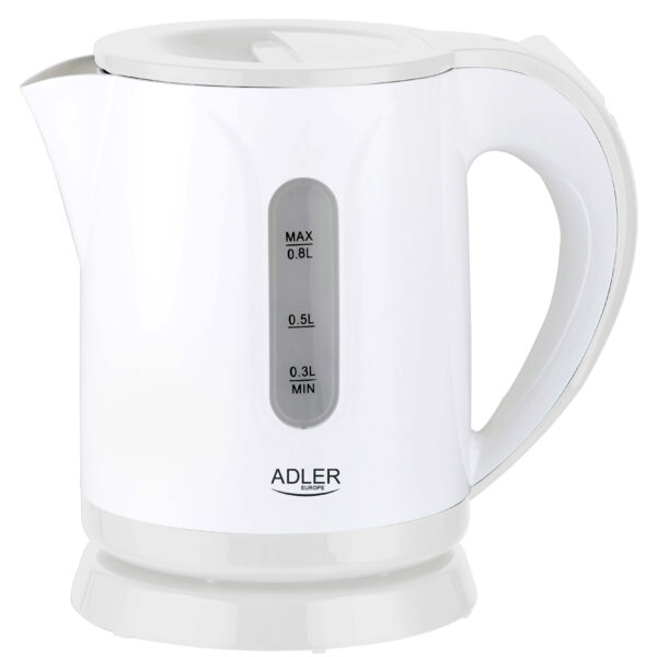 Adler | Kettle | AD 1371w | Electric | 850 W | 0.8 L | Stainless steel/Polypropylene | 360° rotational base | White