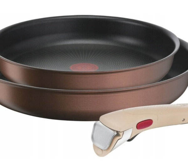 TEFAL | Frypan set | L7609053 Ingenio Eco Respect | Frying | Diameter 24/28 cm | Suitable for induction hob | Removable handle | Brown