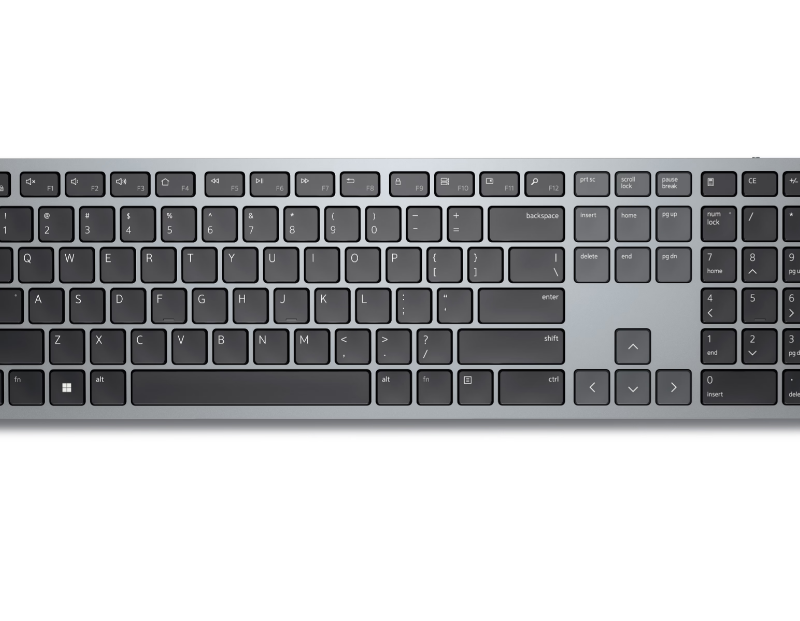 Dell | Keyboard | KB700 | Keyboard | Wireless | Russian | Titan Gray | 2.4 GHz, Bluetooth 5.0