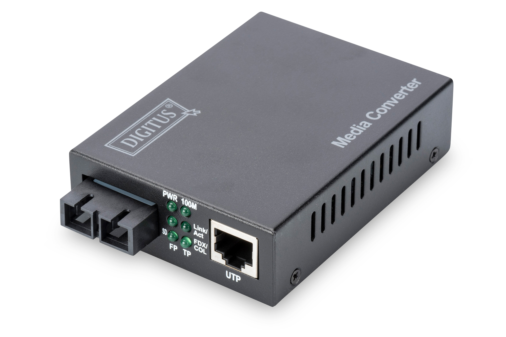 Digitus | Fast Ethernet Media Converter, Multimode SC connector, 1310nm, up to 2km | DN-82020-1 | SC duplex | 10/100M RJ45 port