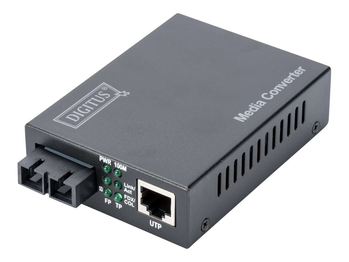 Digitus | Fast Ethernet Media Converter, Multimode SC connector, 1310nm, up to 2km | DN-82020-1 | SC duplex | 10/100M RJ45 port - Image 6