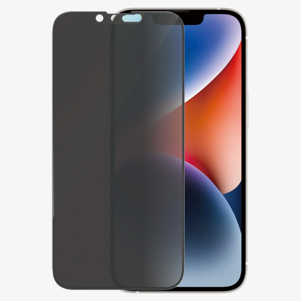 PanzerGlass | Screen protector | Apple | iPhone 14/13/13 Pro | Glass | Black | Ultra-Wide Fit; Easy installation; Privacy Filter; Fingerprint resistant | Privacy