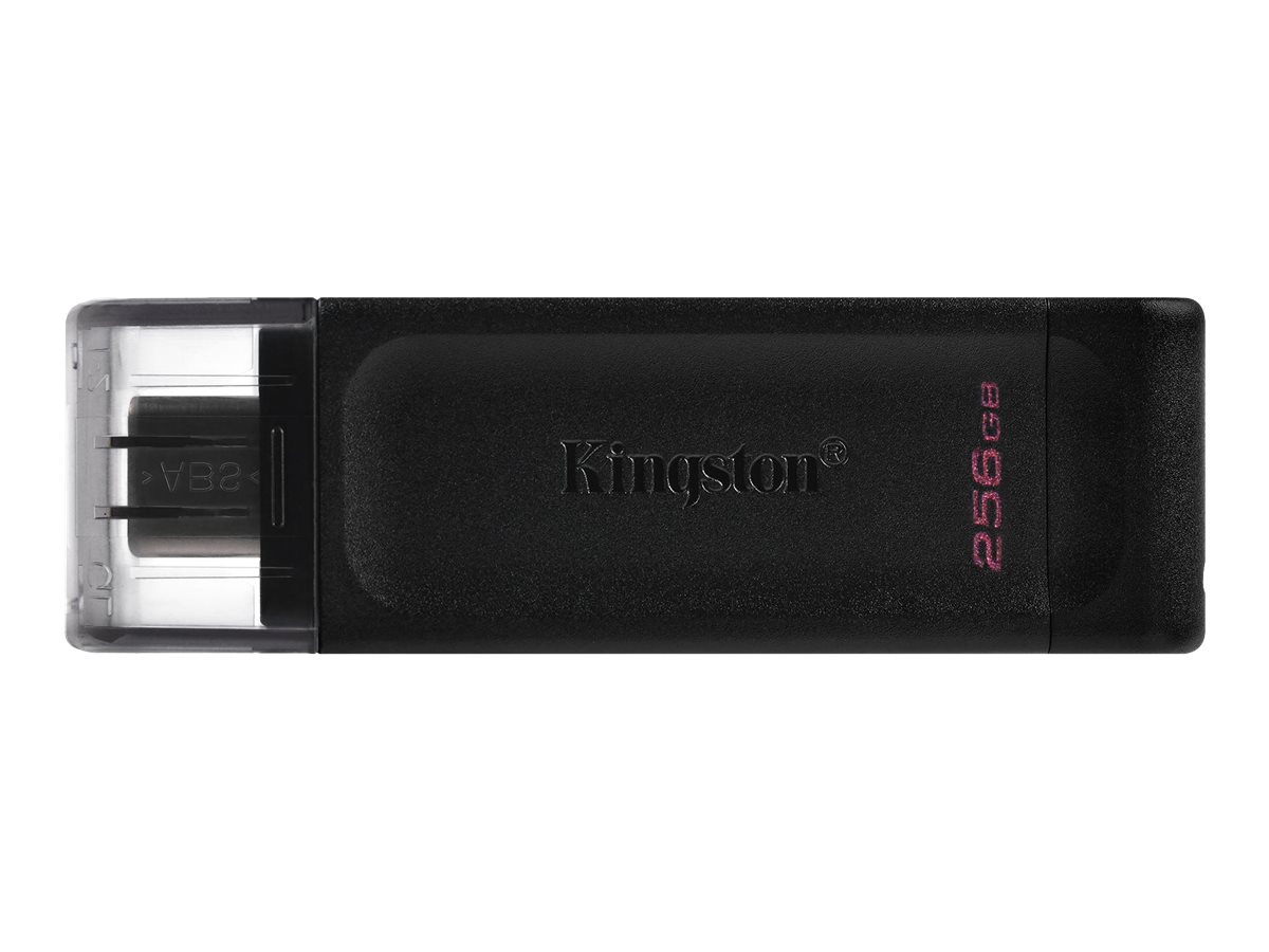 Kingston | USB Flash Drive | DataTraveler 70 | 256 GB | USB 3.2 Gen 1 Type-C | Black - Image 2