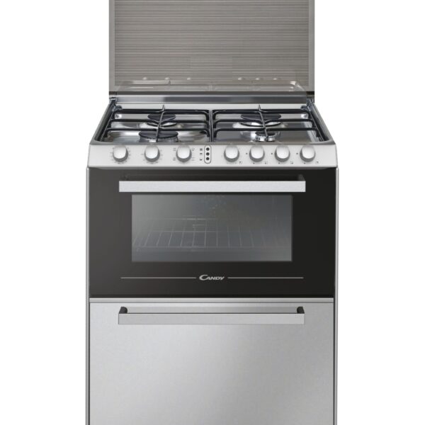 Candy | Oven | TRIO4GXNT/1 | 40 L | Gas | Manual | Knobs | Convection | Height 87.5 cm | Width 60 cm | Stainless steel