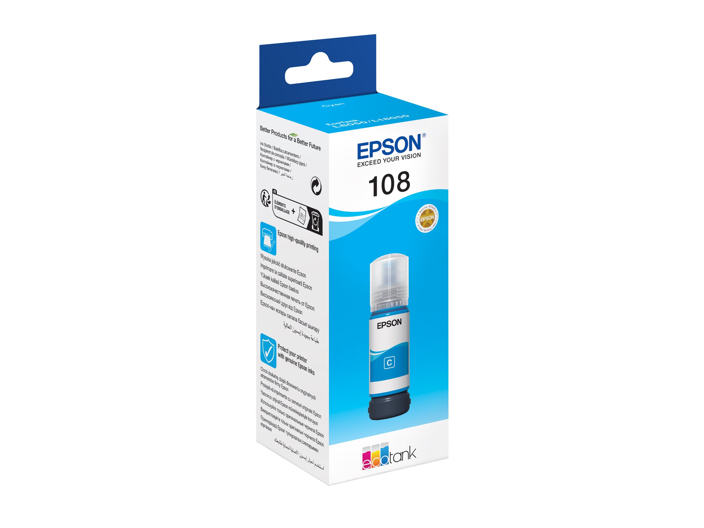 Epson 108 EcoTank | Ink Bottle | Cyan - Image 2
