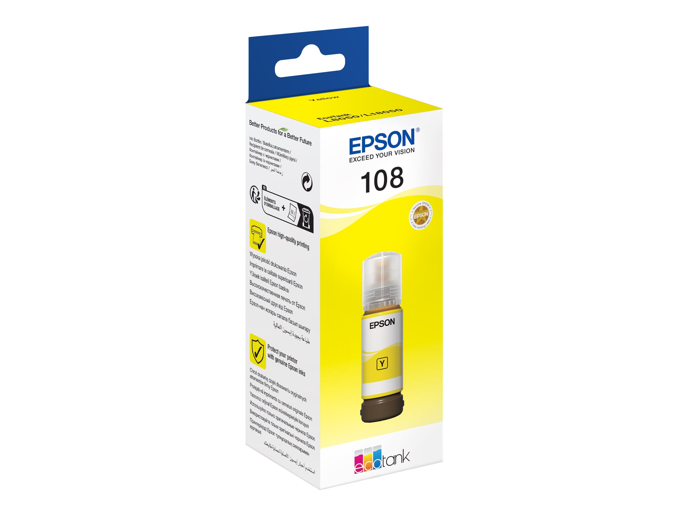 Epson 108 EcoTank | Ink Bottle | Yellow - Image 3
