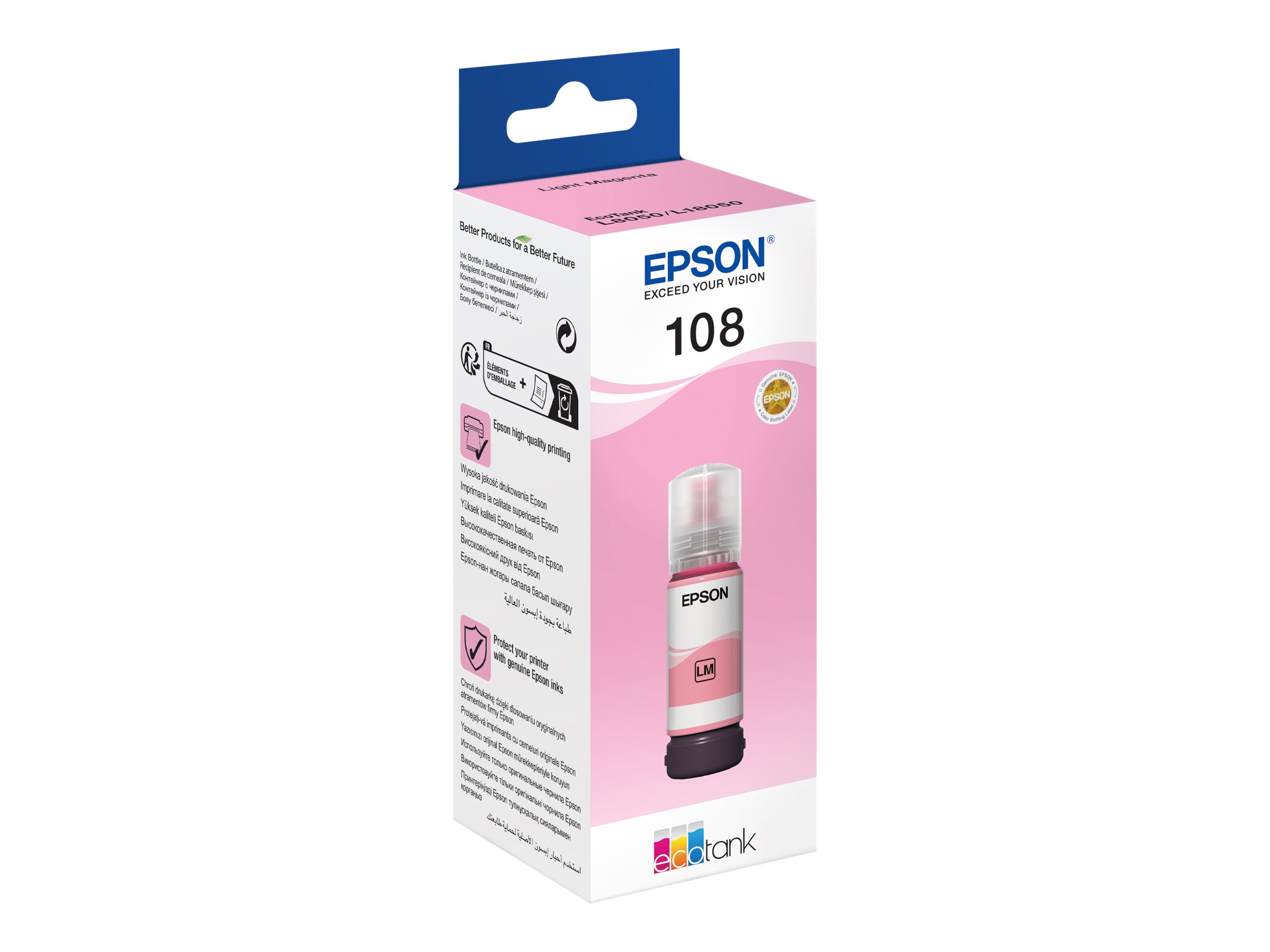 Epson 108 EcoTank | Ink Bottle | Light Magenta - Image 3