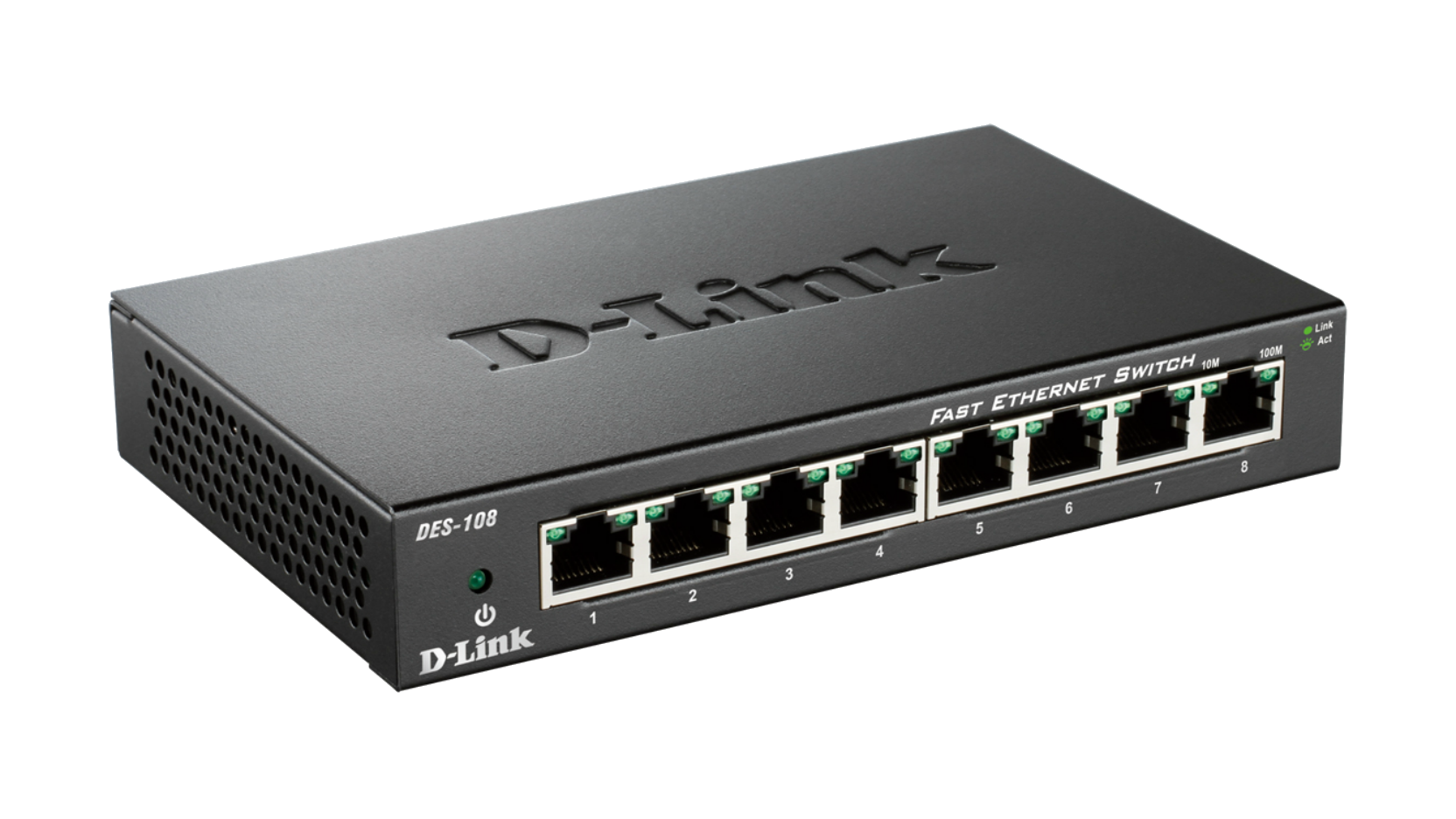 D-Link | Ethernet Switch | DES-108/E | Unmanaged | Desktop | 10/100 Mbps (RJ-45) ports quantity 8 - Image 4
